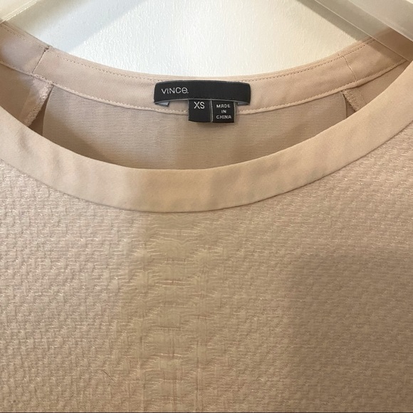 Vince Snakeskin Textured Short-sleeve Tunic Top - Picture 3 of 7